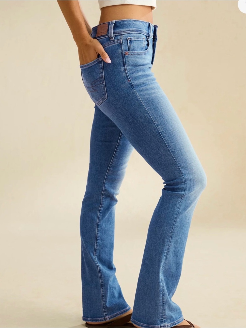 AE Low-Rise Kick Bootcut Jean - Size 0 X-Short
